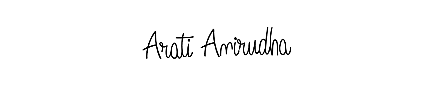 Also we have Arati Anirudha name is the best signature style. Create professional handwritten signature collection using Angelique-Rose-font-FFP autograph style. Arati Anirudha signature style 5 images and pictures png