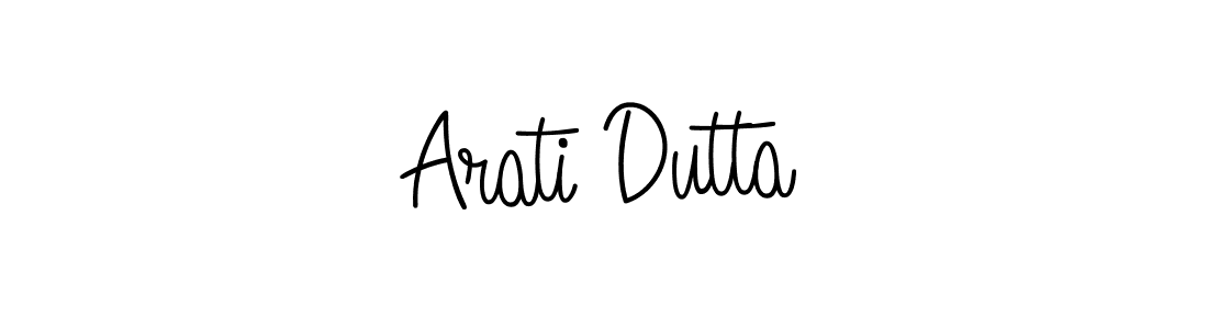 The best way (Angelique-Rose-font-FFP) to make a short signature is to pick only two or three words in your name. The name Arati Dutta include a total of six letters. For converting this name. Arati Dutta signature style 5 images and pictures png