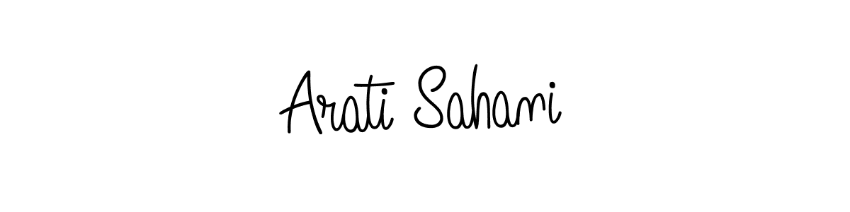 You should practise on your own different ways (Angelique-Rose-font-FFP) to write your name (Arati Sahani) in signature. don't let someone else do it for you. Arati Sahani signature style 5 images and pictures png