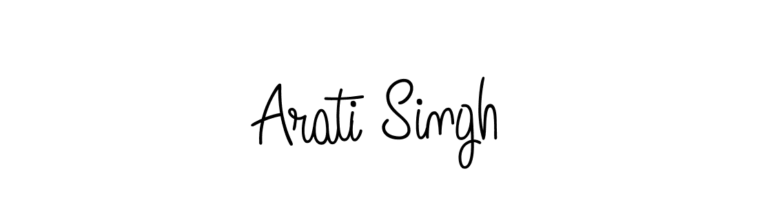 Use a signature maker to create a handwritten signature online. With this signature software, you can design (Angelique-Rose-font-FFP) your own signature for name Arati Singh. Arati Singh signature style 5 images and pictures png