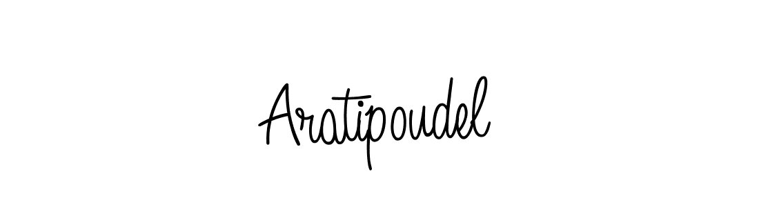 Aratipoudel stylish signature style. Best Handwritten Sign (Angelique-Rose-font-FFP) for my name. Handwritten Signature Collection Ideas for my name Aratipoudel. Aratipoudel signature style 5 images and pictures png