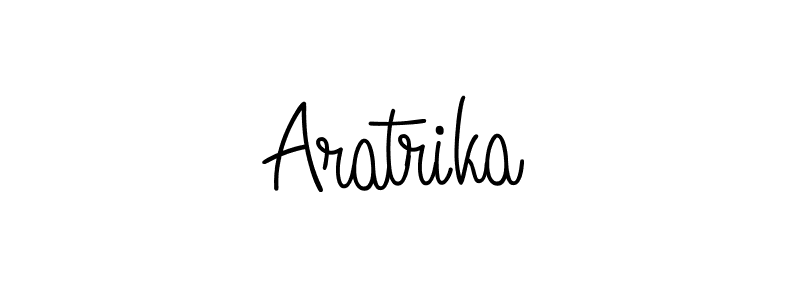 Use a signature maker to create a handwritten signature online. With this signature software, you can design (Angelique-Rose-font-FFP) your own signature for name Aratrika. Aratrika signature style 5 images and pictures png