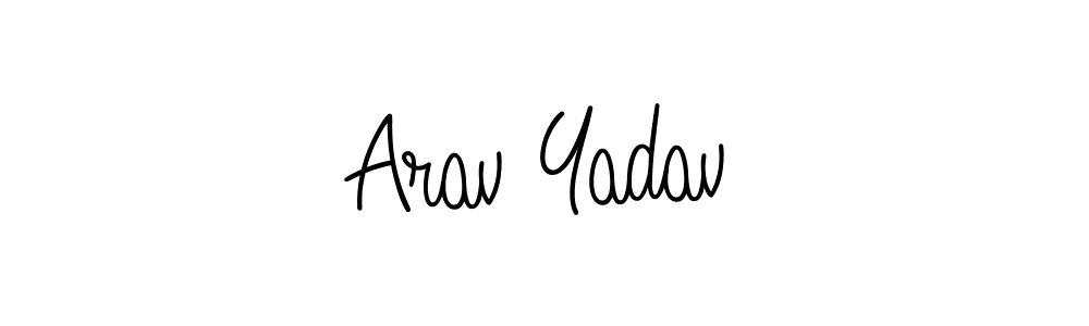 Angelique-Rose-font-FFP is a professional signature style that is perfect for those who want to add a touch of class to their signature. It is also a great choice for those who want to make their signature more unique. Get Arav Yadav name to fancy signature for free. Arav Yadav signature style 5 images and pictures png