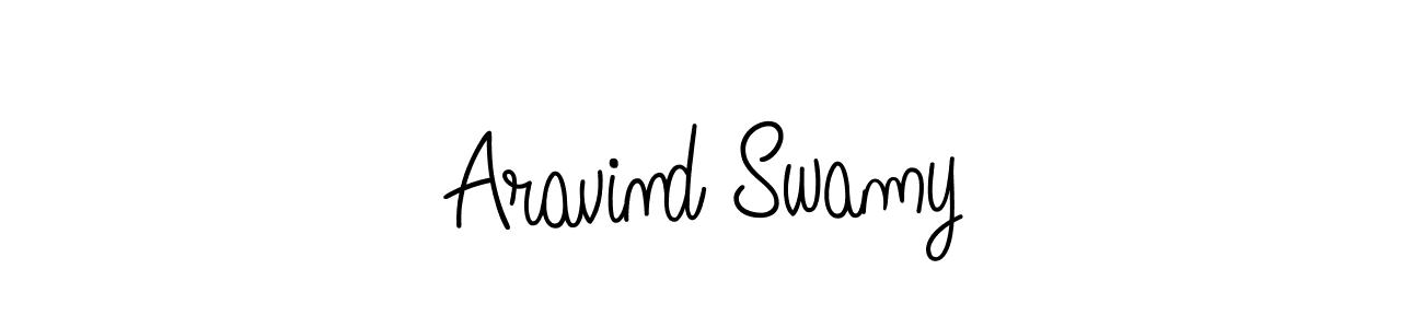 Make a beautiful signature design for name Aravind Swamy. With this signature (Angelique-Rose-font-FFP) style, you can create a handwritten signature for free. Aravind Swamy signature style 5 images and pictures png