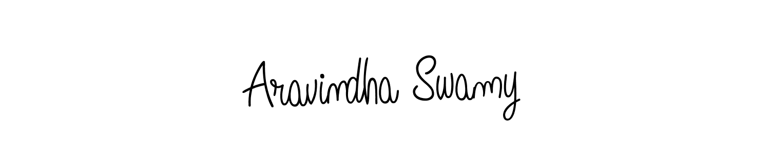 Make a beautiful signature design for name Aravindha Swamy. With this signature (Angelique-Rose-font-FFP) style, you can create a handwritten signature for free. Aravindha Swamy signature style 5 images and pictures png