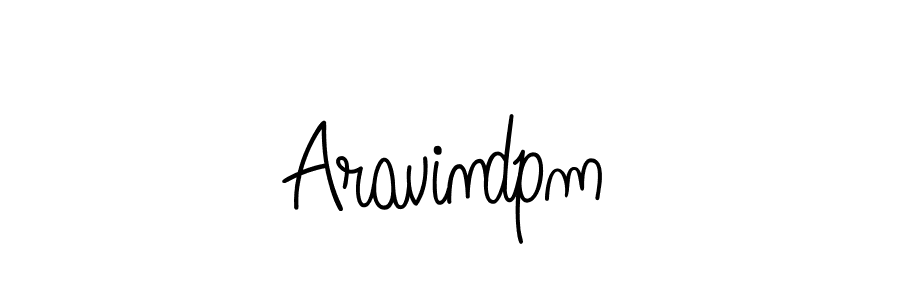 How to make Aravindpm signature? Angelique-Rose-font-FFP is a professional autograph style. Create handwritten signature for Aravindpm name. Aravindpm signature style 5 images and pictures png