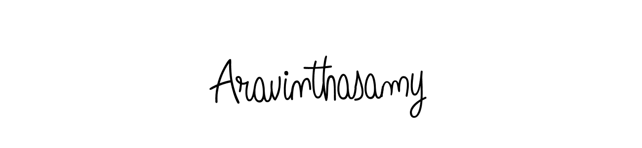 You should practise on your own different ways (Angelique-Rose-font-FFP) to write your name (Aravinthasamy) in signature. don't let someone else do it for you. Aravinthasamy signature style 5 images and pictures png