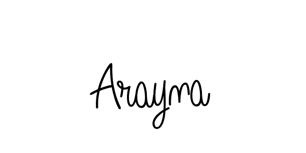 Design your own signature with our free online signature maker. With this signature software, you can create a handwritten (Angelique-Rose-font-FFP) signature for name Arayna. Arayna signature style 5 images and pictures png