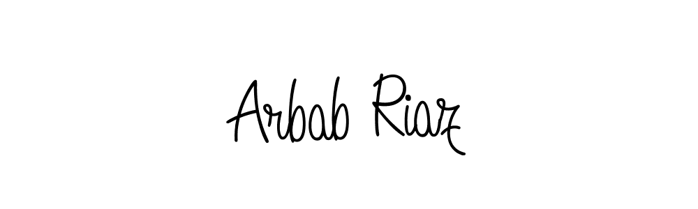Make a beautiful signature design for name Arbab Riaz. With this signature (Angelique-Rose-font-FFP) style, you can create a handwritten signature for free. Arbab Riaz signature style 5 images and pictures png