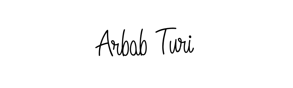 Arbab Turi stylish signature style. Best Handwritten Sign (Angelique-Rose-font-FFP) for my name. Handwritten Signature Collection Ideas for my name Arbab Turi. Arbab Turi signature style 5 images and pictures png