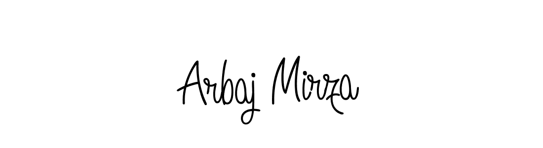 Create a beautiful signature design for name Arbaj Mirza. With this signature (Angelique-Rose-font-FFP) fonts, you can make a handwritten signature for free. Arbaj Mirza signature style 5 images and pictures png