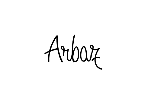 Arbaz stylish signature style. Best Handwritten Sign (Angelique-Rose-font-FFP) for my name. Handwritten Signature Collection Ideas for my name Arbaz. Arbaz signature style 5 images and pictures png