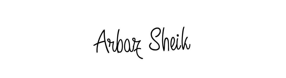 Arbaz Sheik stylish signature style. Best Handwritten Sign (Angelique-Rose-font-FFP) for my name. Handwritten Signature Collection Ideas for my name Arbaz Sheik. Arbaz Sheik signature style 5 images and pictures png
