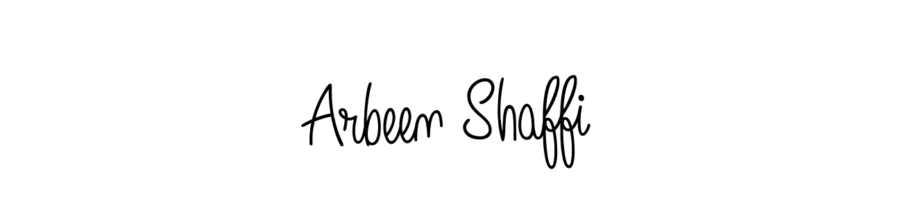 Make a beautiful signature design for name Arbeen Shaffi. With this signature (Angelique-Rose-font-FFP) style, you can create a handwritten signature for free. Arbeen Shaffi signature style 5 images and pictures png