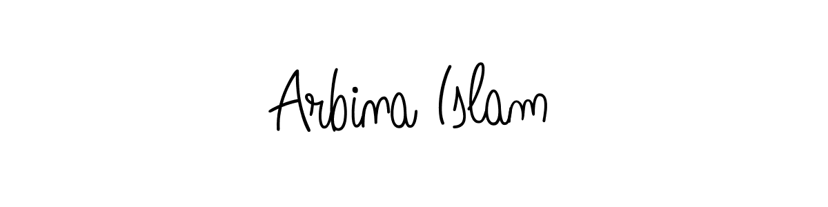 How to Draw Arbina Islam signature style? Angelique-Rose-font-FFP is a latest design signature styles for name Arbina Islam. Arbina Islam signature style 5 images and pictures png