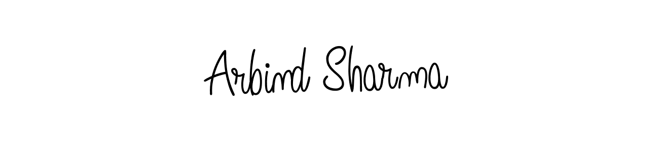 You should practise on your own different ways (Angelique-Rose-font-FFP) to write your name (Arbind Sharma) in signature. don't let someone else do it for you. Arbind Sharma signature style 5 images and pictures png