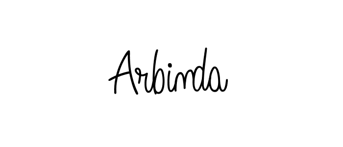 You should practise on your own different ways (Angelique-Rose-font-FFP) to write your name (Arbinda) in signature. don't let someone else do it for you. Arbinda signature style 5 images and pictures png