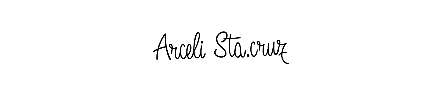 How to make Arceli Sta.cruz signature? Angelique-Rose-font-FFP is a professional autograph style. Create handwritten signature for Arceli Sta.cruz name. Arceli Sta.cruz signature style 5 images and pictures png