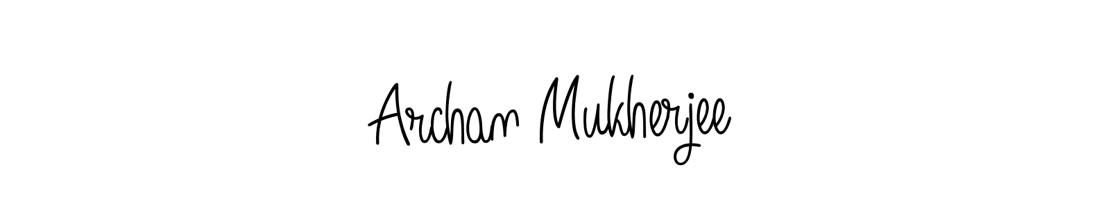 Make a beautiful signature design for name Archan Mukherjee. With this signature (Angelique-Rose-font-FFP) style, you can create a handwritten signature for free. Archan Mukherjee signature style 5 images and pictures png