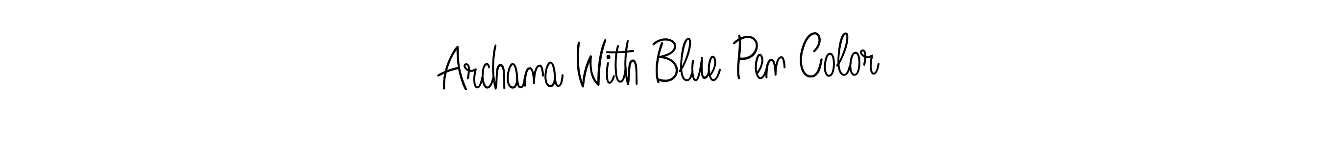 The best way (Angelique-Rose-font-FFP) to make a short signature is to pick only two or three words in your name. The name Archana With Blue Pen Color include a total of six letters. For converting this name. Archana With Blue Pen Color signature style 5 images and pictures png