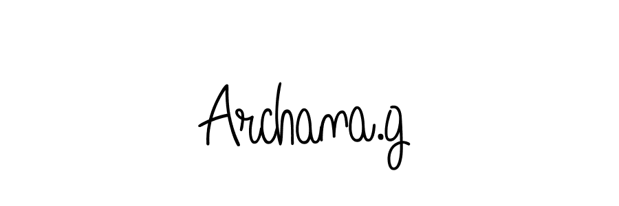 Design your own signature with our free online signature maker. With this signature software, you can create a handwritten (Angelique-Rose-font-FFP) signature for name Archana.g. Archana.g signature style 5 images and pictures png