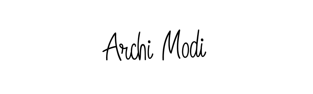 Make a beautiful signature design for name Archi Modi. With this signature (Angelique-Rose-font-FFP) style, you can create a handwritten signature for free. Archi Modi signature style 5 images and pictures png