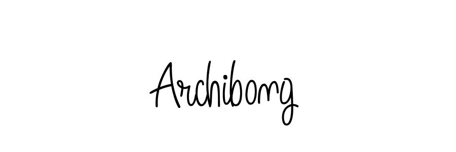 How to make Archibong name signature. Use Angelique-Rose-font-FFP style for creating short signs online. This is the latest handwritten sign. Archibong signature style 5 images and pictures png