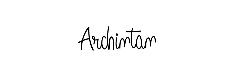 Make a beautiful signature design for name Archintan. With this signature (Angelique-Rose-font-FFP) style, you can create a handwritten signature for free. Archintan signature style 5 images and pictures png