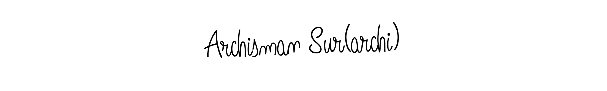 Make a beautiful signature design for name Archisman Sur(archi). With this signature (Angelique-Rose-font-FFP) style, you can create a handwritten signature for free. Archisman Sur(archi) signature style 5 images and pictures png