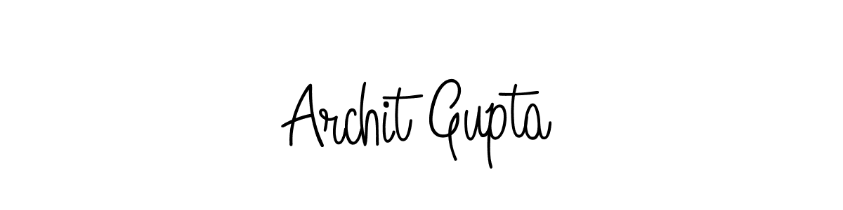 Use a signature maker to create a handwritten signature online. With this signature software, you can design (Angelique-Rose-font-FFP) your own signature for name Archit Gupta. Archit Gupta signature style 5 images and pictures png