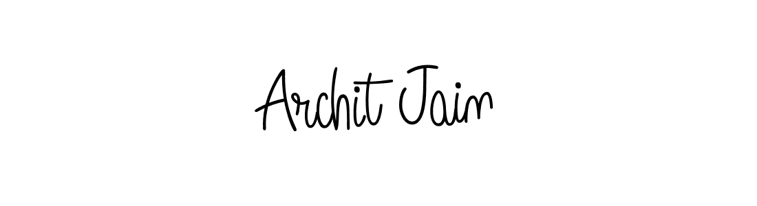 Angelique-Rose-font-FFP is a professional signature style that is perfect for those who want to add a touch of class to their signature. It is also a great choice for those who want to make their signature more unique. Get Archit Jain name to fancy signature for free. Archit Jain signature style 5 images and pictures png