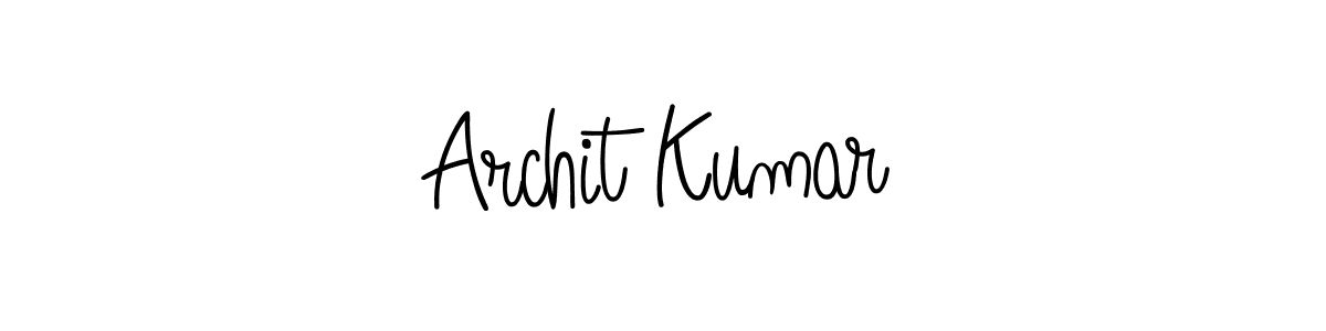 Archit Kumar stylish signature style. Best Handwritten Sign (Angelique-Rose-font-FFP) for my name. Handwritten Signature Collection Ideas for my name Archit Kumar. Archit Kumar signature style 5 images and pictures png