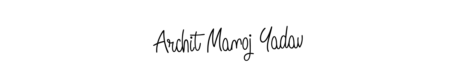 Also we have Archit Manoj Yadav name is the best signature style. Create professional handwritten signature collection using Angelique-Rose-font-FFP autograph style. Archit Manoj Yadav signature style 5 images and pictures png