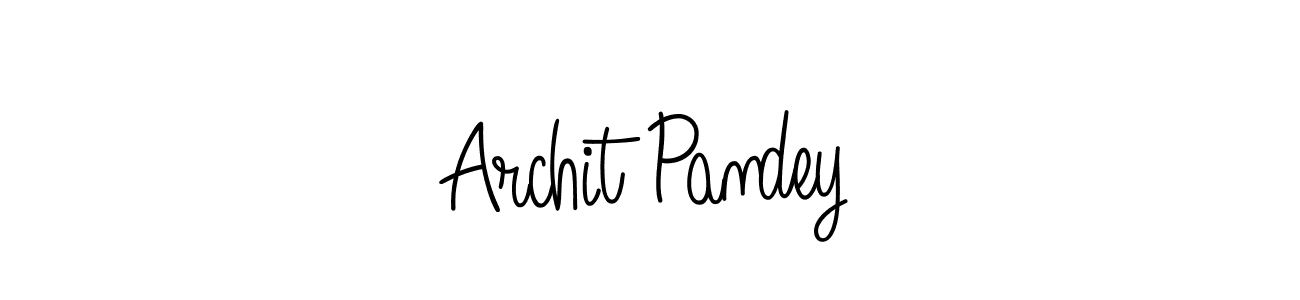 How to make Archit Pandey name signature. Use Angelique-Rose-font-FFP style for creating short signs online. This is the latest handwritten sign. Archit Pandey signature style 5 images and pictures png