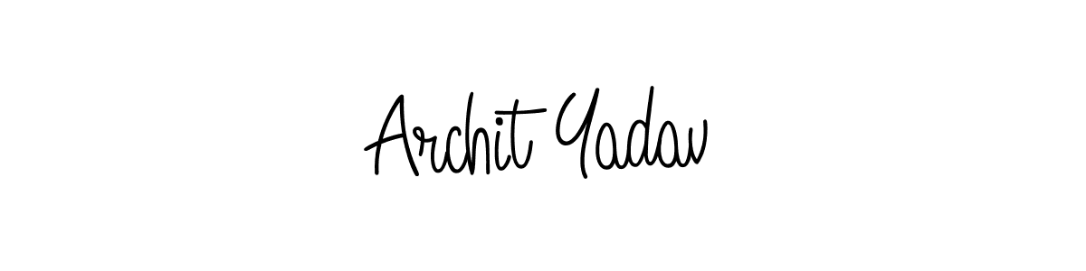 How to make Archit Yadav signature? Angelique-Rose-font-FFP is a professional autograph style. Create handwritten signature for Archit Yadav name. Archit Yadav signature style 5 images and pictures png
