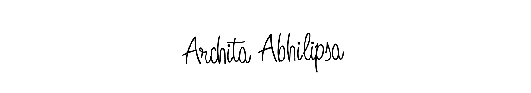 Use a signature maker to create a handwritten signature online. With this signature software, you can design (Angelique-Rose-font-FFP) your own signature for name Archita Abhilipsa. Archita Abhilipsa signature style 5 images and pictures png