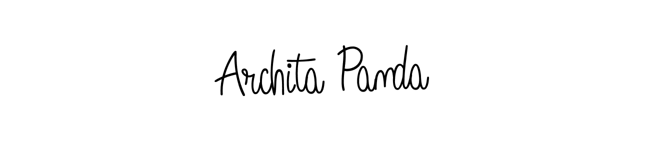 The best way (Angelique-Rose-font-FFP) to make a short signature is to pick only two or three words in your name. The name Archita Panda include a total of six letters. For converting this name. Archita Panda signature style 5 images and pictures png