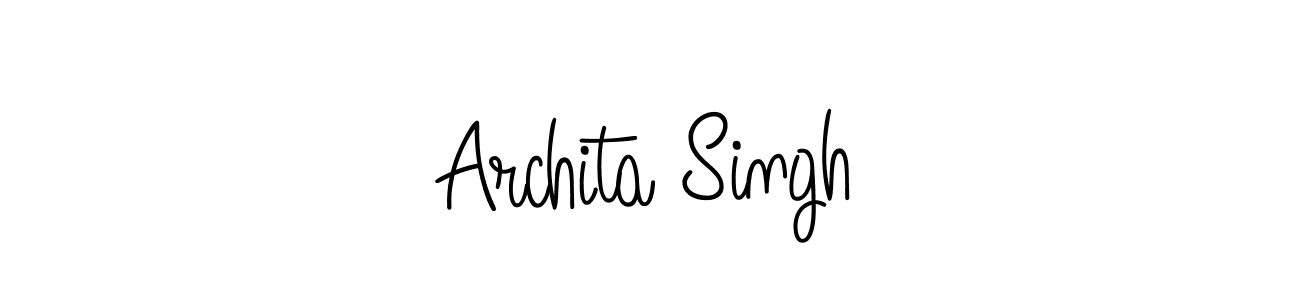 Make a beautiful signature design for name Archita Singh. With this signature (Angelique-Rose-font-FFP) style, you can create a handwritten signature for free. Archita Singh signature style 5 images and pictures png