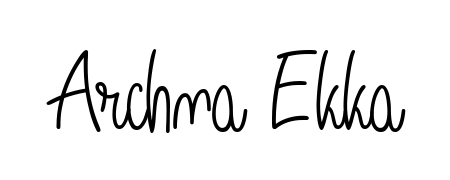 Personalize your online presence with Archna Ekka signature rendered in elegant Angelique-Rose-font-FFP font. Great for website footers and blogs. Archna Ekka signature style 5 images and pictures png