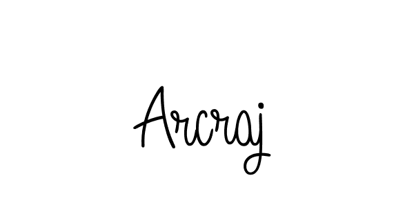 Create a beautiful signature design for name Arcraj. With this signature (Angelique-Rose-font-FFP) fonts, you can make a handwritten signature for free. Arcraj signature style 5 images and pictures png