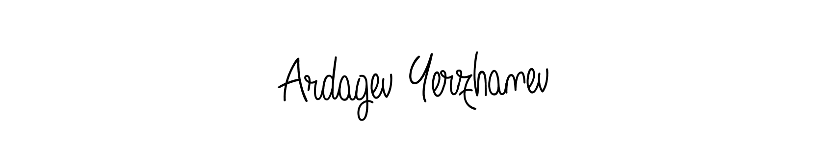 You can use this online signature creator to create a handwritten signature for the name Ardagev Yerzhanev. This is the best online autograph maker. Ardagev Yerzhanev signature style 5 images and pictures png