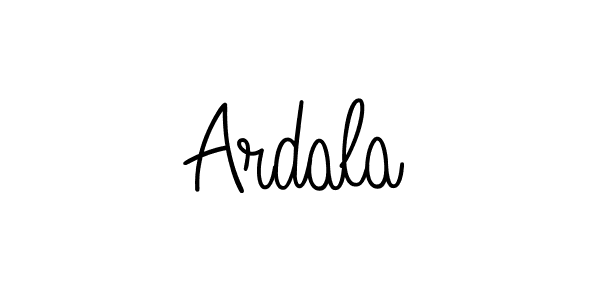 Design your own signature with our free online signature maker. With this signature software, you can create a handwritten (Angelique-Rose-font-FFP) signature for name Ardala. Ardala signature style 5 images and pictures png