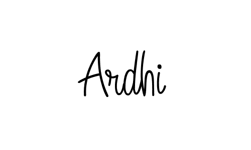 Use a signature maker to create a handwritten signature online. With this signature software, you can design (Angelique-Rose-font-FFP) your own signature for name Ardhi. Ardhi signature style 5 images and pictures png