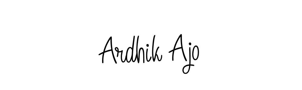 How to make Ardhik Ajo name signature. Use Angelique-Rose-font-FFP style for creating short signs online. This is the latest handwritten sign. Ardhik Ajo signature style 5 images and pictures png