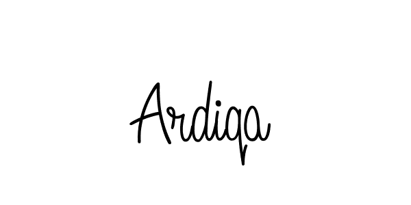 You should practise on your own different ways (Angelique-Rose-font-FFP) to write your name (Ardiqa) in signature. don't let someone else do it for you. Ardiqa signature style 5 images and pictures png