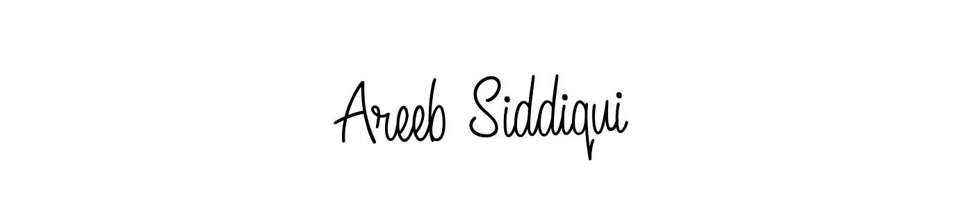 How to make Areeb Siddiqui name signature. Use Angelique-Rose-font-FFP style for creating short signs online. This is the latest handwritten sign. Areeb Siddiqui signature style 5 images and pictures png
