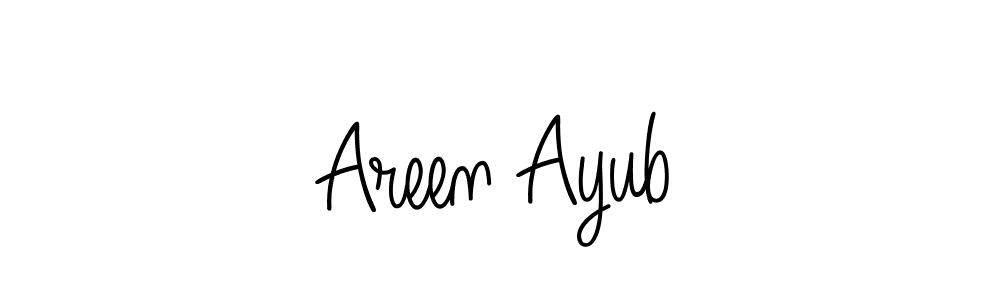 How to make Areen Ayub name signature. Use Angelique-Rose-font-FFP style for creating short signs online. This is the latest handwritten sign. Areen Ayub signature style 5 images and pictures png