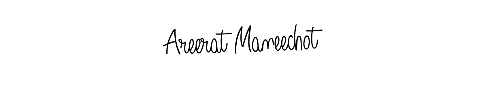 Make a beautiful signature design for name Areerat Maneechot. With this signature (Angelique-Rose-font-FFP) style, you can create a handwritten signature for free. Areerat Maneechot signature style 5 images and pictures png