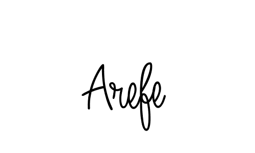 Make a beautiful signature design for name Arefe. With this signature (Angelique-Rose-font-FFP) style, you can create a handwritten signature for free. Arefe signature style 5 images and pictures png