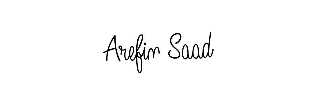 You should practise on your own different ways (Angelique-Rose-font-FFP) to write your name (Arefin Saad) in signature. don't let someone else do it for you. Arefin Saad signature style 5 images and pictures png